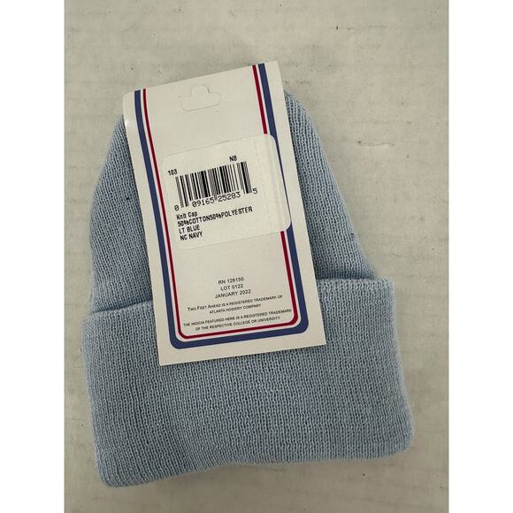 North Carolina Tar Heels Baby Hat Beanie Knit Logo Newborn Hospital Blue New - Picture 3 of 3